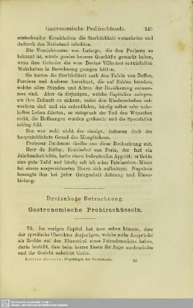 Dreizehnte Betrachtung. Gastronomische Probirschüsseln