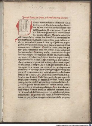 Formula vitae honestae