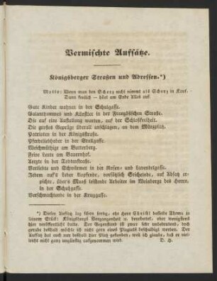 Vermischte Aufsätze.