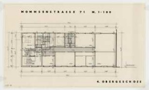 Wohn- und Geschäftshaus Mommsenstraße 71, Berlin-Charlottenburg: Grundriss 4. Obergeschoss