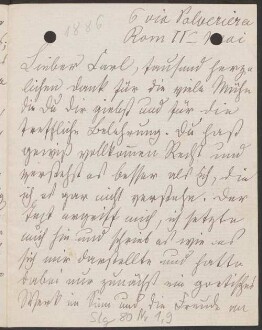 Brief von Malwida von Meysenbug an Carl von Meysenbug