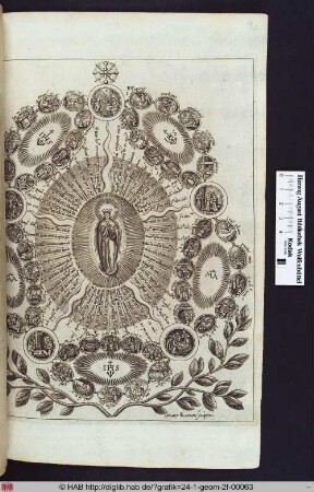 Mondsichelmadonna und biblische Szenen aus dem Leben Marias, Elisabeths und Zacharias, Christus.