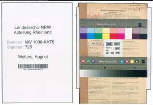 Entnazifizierung August Wolters , geb. 12.08.1899 (Verw.Angestellter)