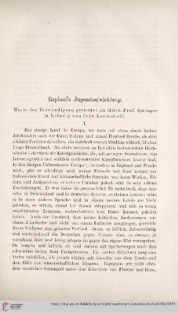 5: Raphael's Jugendentwicklung