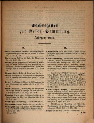 Gesetzsammlung für die Königlich-Preußischen Staaten : enthält die Verordnungen vom ... 1863