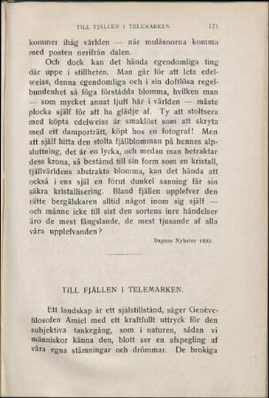 Till Fjällen I Telemarken.