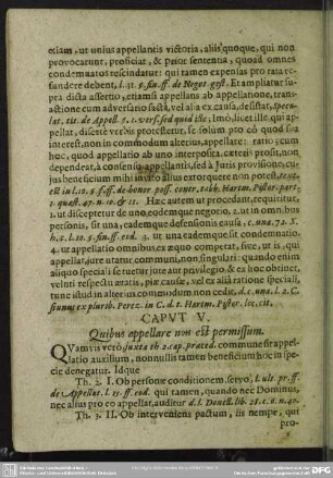 Caput V. Quibus appellare non est permissum