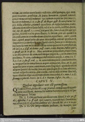 Caput V. Quibus appellare non est permissum