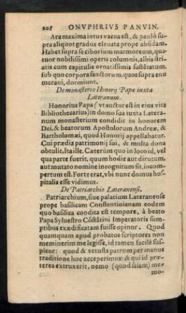 De monasterio Honorii Papae iuxta Lateranum.