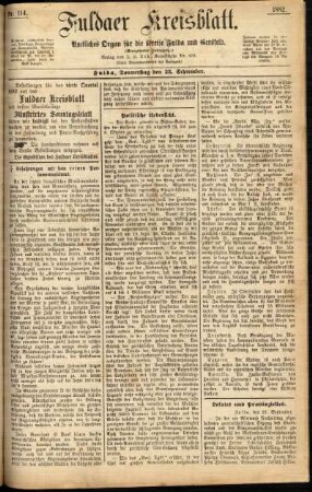 Ausgabe vom Donnerstag, den 28. September 1882.