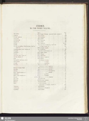 Index to the third volume