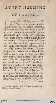 Avertissement de l’auteur