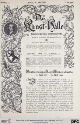 5: Fünfundzwanzig Jahre Akademiedirektor : (6. April 1875 - 6. April 1900)