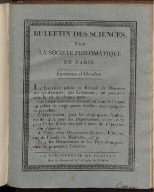 Livraison d'Octobre