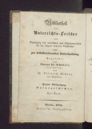 Theil 3: Darstellungen aus dem Leben der Säugethiere