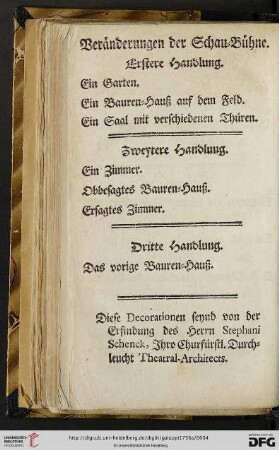 Veränderung der Schau-Bühne