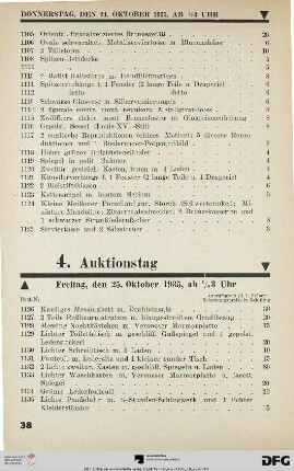 4. Auktionstag Freitag, den 25. Oktober 1935, ½ 3 Uhr (Nr. 1126-1500)