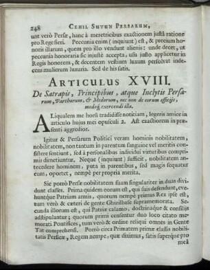 Articulus XVIII.