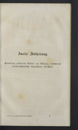 Zweite Abtheilung.