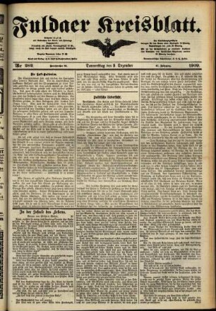 Ausgabe vom Donnerstag, den 09. Dezember 1909.