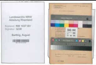 Entnazifizierung August Bartling , geb. 04.06.1898 (Klempner)