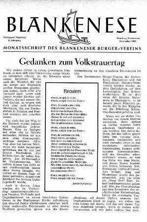 Gedanken zum Volkstrauertag