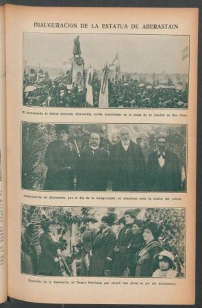 Inauguración de la Estatua de Aberastain - [Ilustración]
