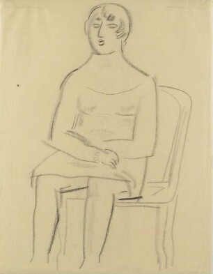 Sitzende Frau