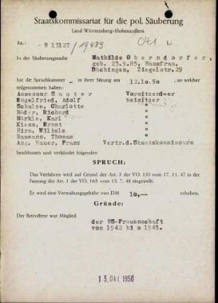 Oberndorfer, Mathilde