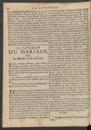 La Liturgie Du Mariage, Ou La Maniére de le célébrer
