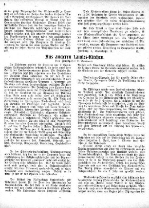 Aus anderen Landes-Kirchen