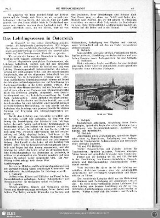 Das Lehrlingswesen in Österreich