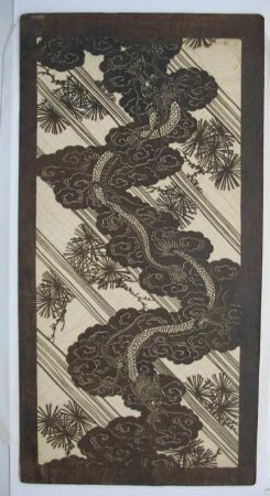 Katagami mit Drachen