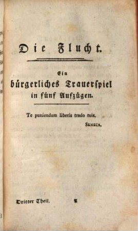 Trauerspiele, 3. Die Flucht. Jean Calas