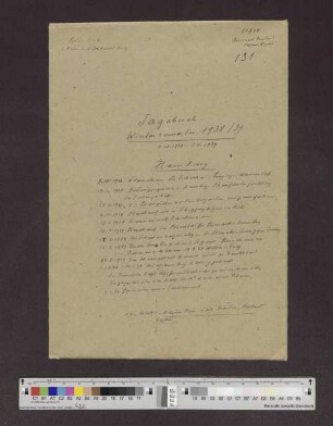 Band 131: Wintersemester, Hamburg 1938/1939