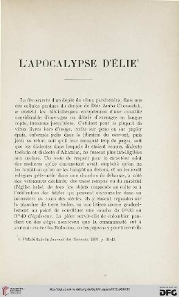 L'Apocalypse d'Élie