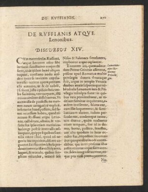 De Ruffianis Atque Lenonibus. Discursus XIV.
