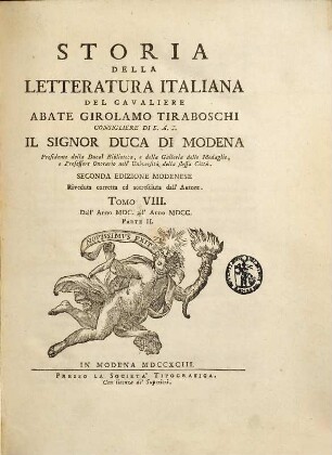Storia della letteratura italiana. 8. Dall'anno 1600 all'anno 1700. 2
