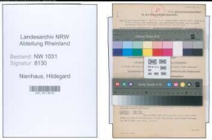 Entnazifizierung Hildegard Nienhaus , geb. 16.01.1920 ()
