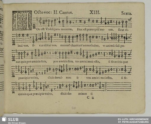 XIII. Hoc est praeceptum meum