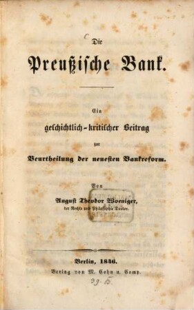 Die preußische Bank