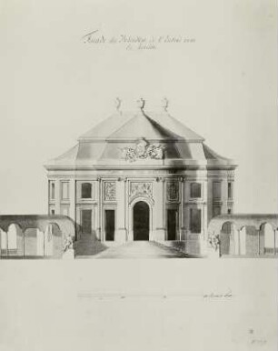Dresden, Belvedere auf der Brühlschen Terrasse (Facade du Belvedère de l'Entrée vers le Jardin): Gartenseite