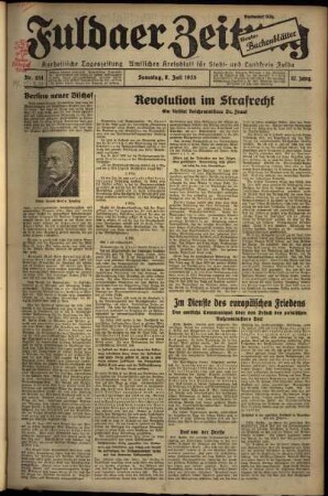 Ausgabe vom Samstag, den 06. Juli 1935.