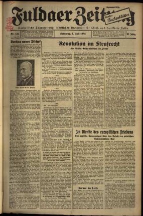 Ausgabe vom Samstag, den 06. Juli 1935.