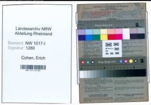 Entnazifizierung Erich Cohen , geb. 11.03.1908 (Textil Einkaeufer)
