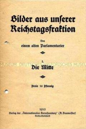 Betrachtung zu den Gegensätzen in der SPD-Reichstagsfraktion bezüglich der Haltung zum Krieg