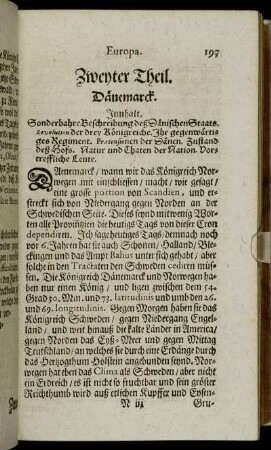 Zweyter Theil. Dänemarck.