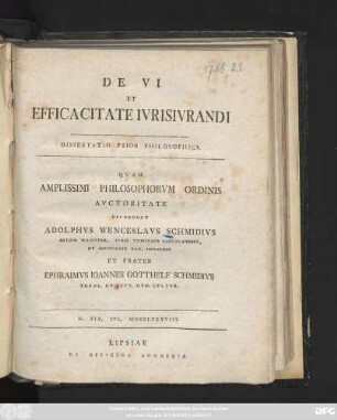 Dissertatio 1: Philosophica
