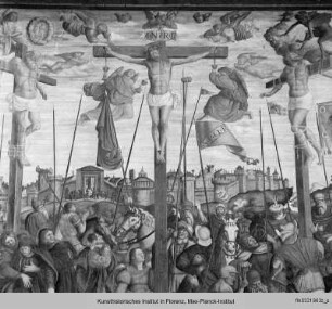 Passionsszenen mit Propheten und Sibyllen : Kreuzigung