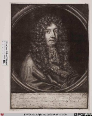 Bildnis Theodor Althetus [= Alethaeus?] Heinrich Strathman (Strattman) (1685 Reichsgraf von)